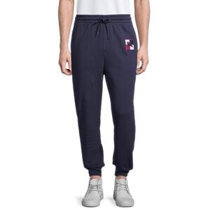 Burberry Mens Munley Embroidered Logo Sweatpants in Navy Blue Size XL